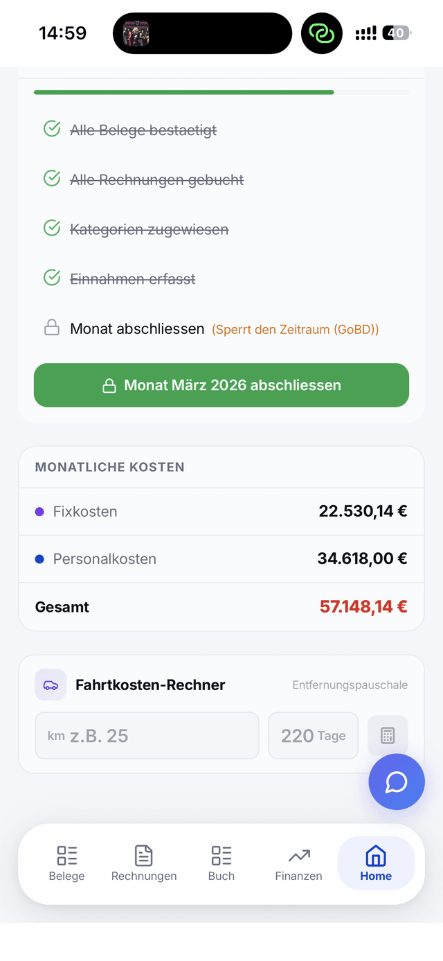 BuchBalance Monatsabschluss