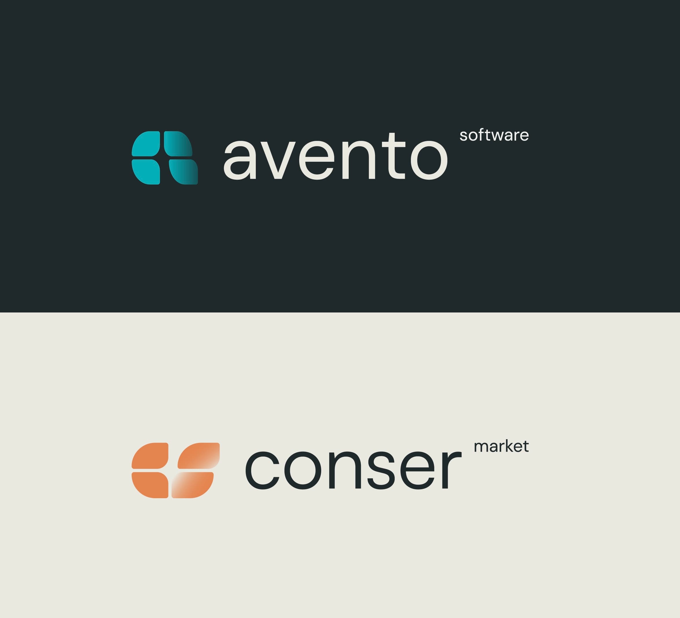 Avento Software & Conser Market — Logos